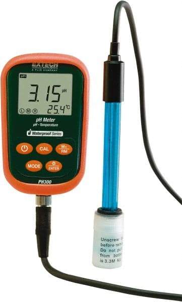 Extech - -2 to 19.99 pH, pH/mV/Temp Meter - 212°F - Exact Industrial Supply