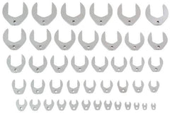 Proto - 43 Piece 3/8" Drive Open End Crowfoot Wrench Set - 3/8 to 3", with Clip Rail - Exact Industrial Supply