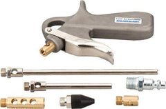 Guardair - 7 Piece Laser Pistol Grip Air Gun Kit - 1/4 Inlet, 120 Max psi, Aluminum Hose - Exact Industrial Supply