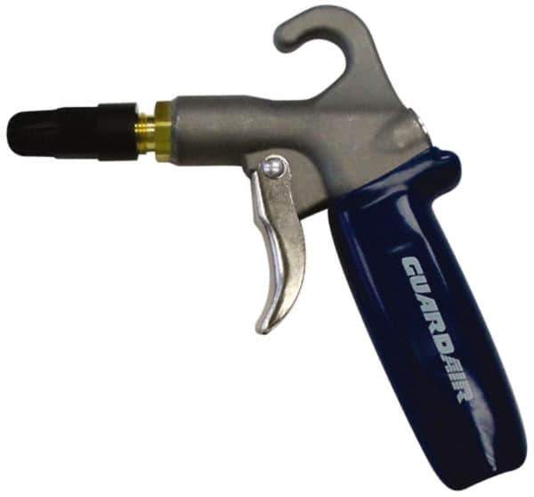 Guardair - 120 Max psi Plastic Tip Safety Air Gun - 1/4 NPT Inlet, Zinc - Exact Industrial Supply