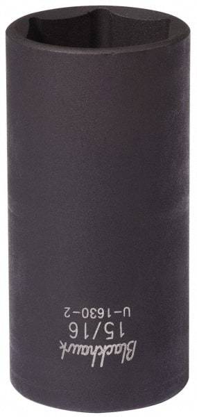 Blackhawk by Proto - 3/8" Drive 7/8" Deep Impact Socket - 6 Points, 2-9/16" OAL - Exact Industrial Supply