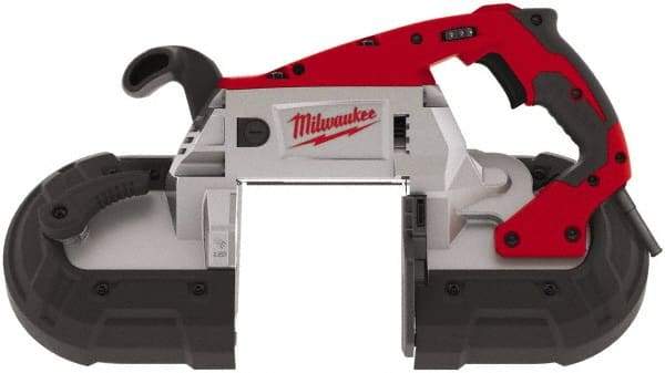 Milwaukee Tool - 120 Volt, Electric Handheld Bandsaw - 5 Inch (Round) and 5 x 5 Inch (Rectangular) Depth of Cut, 380 SFPM, 11 Amp - Exact Industrial Supply