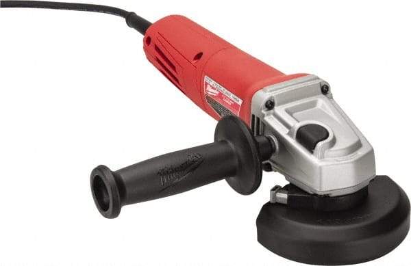 Milwaukee Tool - 4-1/2" Wheel Diam, 11,000 RPM, Corded Angle & Disc Grinder - 5/8-11 Spindle, 120 Volts, 11 Amps - Exact Industrial Supply