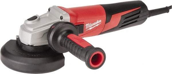 Milwaukee Tool - 5" Wheel Diam, 11,000 RPM, Corded Angle & Disc Grinder - 5/8-11 Spindle, 120 Volts, 13 Amps - Exact Industrial Supply