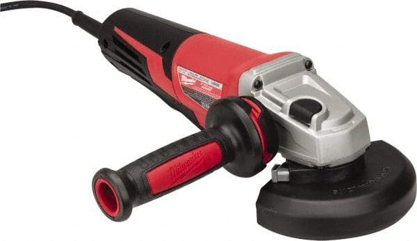 Milwaukee Tool - 5" Wheel Diam, 11,000 RPM, Corded Angle & Disc Grinder - 5/8-11 Spindle, 120 Volts, 13 Amps - Exact Industrial Supply