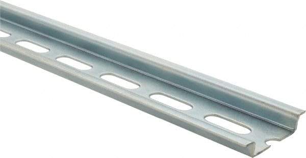 Value Collection - 2m Long x 35mm Wide x 7-1/2mm High, Steel DIN Rail - Exact Industrial Supply