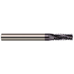 Harvey Tool - M8 X 1.25 Internal/External 1.25mm Pitch 1/4" Shank 3-Flute Solid Carbide Helical Flute Thread Mill - Exact Industrial Supply