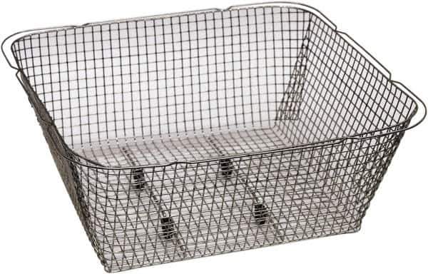 Graymills - 304 Stainless Steel Parts Washer Basket - 5-1/4" High x 9" Wide x 9-1/2" Long, Use with Ultrasonic Cleaners - Exact Industrial Supply