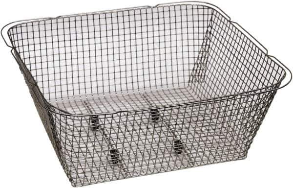 Graymills - 316 Stainless Steel Parts Washer Basket - 4" High x 11-1/2" Wide x 7-1/2" Long, Use with Ultrasonic Cleaners - Exact Industrial Supply