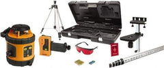 Johnson Level & Tool - 800' (Exterior) Measuring Range, 1/8" at 50' Accuracy, Self-Leveling Rotary Laser - ±3° Self Leveling Range, 200, 400 & 600 RPM, 2 Beams, AA Battery Included - Exact Industrial Supply