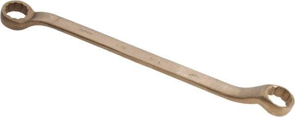 Ampco - 1-1/4" x 1-5/16" 12 Point Offset Box Wrench - Double End, 19-1/4" OAL, Aluminum Bronze - Exact Industrial Supply