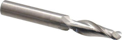 Onsrud - 3/8" Cutting Diam x 1-1/8" Length of Cut, 2 Flute, Upcut Spiral Router Bit - Uncoated, Right Hand Cut, Solid Carbide, 3" OAL x 3/8" Shank Diam, Ball End Taper, 30° Helix Angle - Exact Industrial Supply