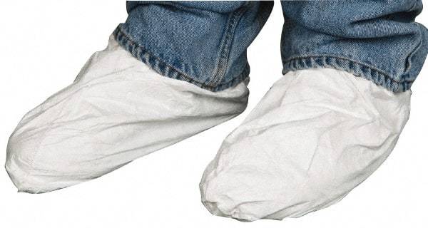 Dupont - Size Universal, Tyvek, Standard Shoe Cover - White, Non-Chemical Resistant - Exact Industrial Supply