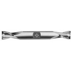 Square End Mill: 7/8'' Dia, 1-9/16'' LOC, 7/8'' Shank Dia, 6-1/8'' OAL, 2 Flutes, High Speed Steel Double End, Uncoated, Spiral Flute, 30 ° Helix, Centercutting, RH Cut, RH Flute, Series HD-2