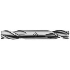 Square End Mill: 7/8'' Dia, 1-7/8'' LOC, 7/8'' Shank Dia, 6-1/8'' OAL, 3 Flutes, High Speed Steel Double End, Uncoated, Spiral Flute, 30 ° Helix, Centercutting, RH Cut, RH Flute, Series HD-3