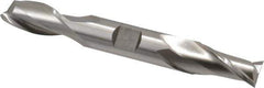 Cleveland - 5/8", 1-1/8" LOC, 5/8" Shank Diam, 5" OAL, 2 Flute, Cobalt Square End Mill - Double End, Uncoated, Spiral Flute, 30° Helix, Centercutting, Right Hand Cut, Right Hand Flute, Series HDC-2 - Exact Industrial Supply