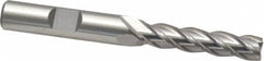 Square End Mill: 5/16'' Dia, 1-3/8'' LOC, 3/8'' Shank Dia, 3-1/8'' OAL, 4 Flutes, Powdered Metal Single End, Uncoated, Spiral Flute, 37 ° Helix, Centercutting, RH Cut, RH Flute, Series PM-4