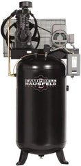 Campbell Hausfeld - 5 hp, 80 Gal Stationary Electric Vertical Air Compressor - Three Phase, 175 Max psi, 16.6 CFM, 208-230/460 Volt - Exact Industrial Supply