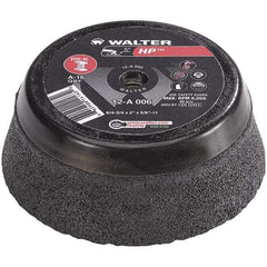 WALTER Surface Technologies - 6" Diam, Surface Grinding Wheel - Aluminum Oxide/Silicon Carbide Blend, Type 11, 6,800 Max RPM, Resinoid Bond - Exact Industrial Supply