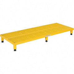 Vestil - 5" High x 24" Wide x 60" Deep, Yellow Step Stand - Steel, 500 Lb Capacity - Exact Industrial Supply