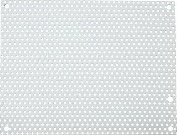 Cooper B-Line - 4-7/8" OAW x 6-7/8" OAH Powder Coat Finish Electrical Enclosure Perforated Panel - 8" x 6" Box, 16 Gauge Steel, Use with 863.5-12CHC/866-12CHC - Exact Industrial Supply