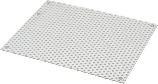 Cooper B-Line - 6-1/4" OAW x 8-1/4" OAH Powder Coat Finish Electrical Enclosure Perforated Panel - 10" x 8" Box, 16 Gauge Steel, Use with 1086 RHC - Exact Industrial Supply