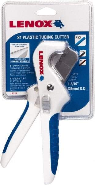 Lenox - 3/8" to 1" Pipe Capacity, Tube Cutter - Cuts Plastic, Rubber, PVC, CPVC - Exact Industrial Supply
