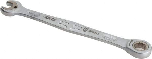 Wera - 3/8" 12 Point Combination Wrench - 6-23/64" OAL, Chrome Molybdenum Steel, Satin Finish - Exact Industrial Supply