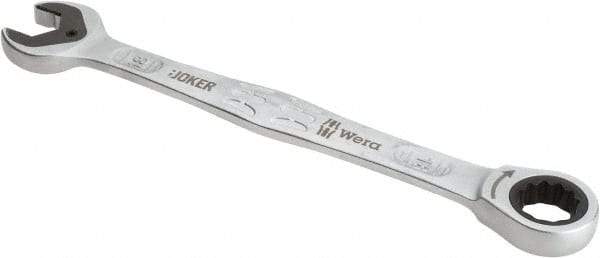 Wera - 18mm 12 Point Combination Wrench - 9-1/4" OAL, Chrome Molybdenum Steel, Satin Finish - Exact Industrial Supply