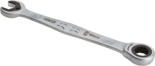 Wera - 12mm 12 Point Combination Wrench - 6-3/4" OAL, Chrome Molybdenum Steel, Satin Finish - Exact Industrial Supply