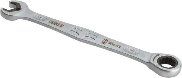 Wera - 11mm 12 Point Combination Wrench - 6-1/2" OAL, Chrome Molybdenum Steel, Satin Finish - Exact Industrial Supply