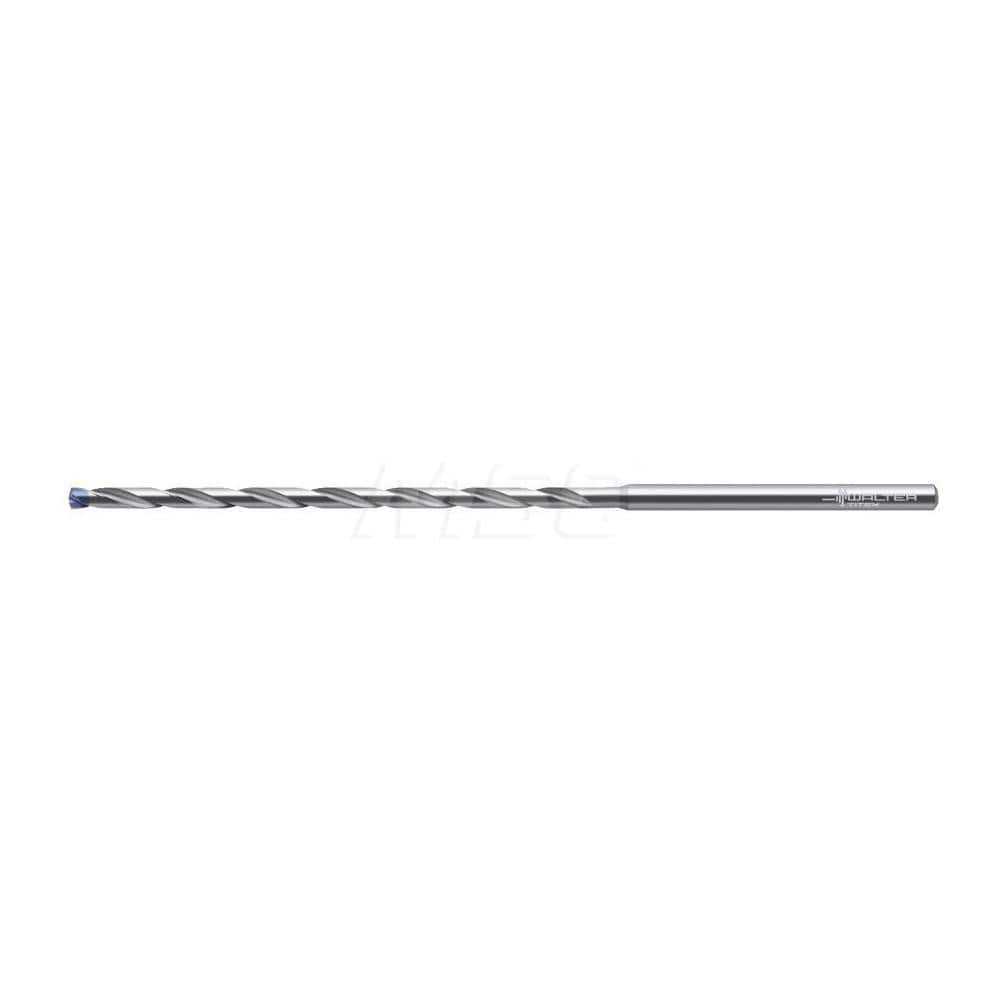 Micro Drill Bit: 0.0945″ Dia, 140 °, Solid Carbide AlTiN Finish, RH Cut, Spiral Flute, Straight-Cylindrical Shank, Series A6789AMP