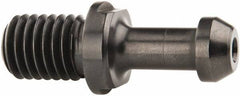 Parlec - B Style, CAT40 Taper, 5/8-11 Thread, 90° Angle Radius, Standard Retention Knob - 2.3" OAL, 0.588" Knob Diam, 0.23" Flange Thickness, 1.275" from Knob to Flange, 0.635" Pilot Diam, 0.197" Coolant Hole, Through Coolant - Exact Industrial Supply