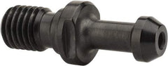 Parlec - C Style, CAT40 Taper, 5/8-11 Thread, 60° Angle Radius, Standard Retention Knob - 2.31" OAL, 0.588" Knob Diam, 0.23" Flange Thickness, 1.268" from Knob to Flange, 0.635" Pilot Diam, 0.138" Coolant Hole, Through Coolant - Exact Industrial Supply