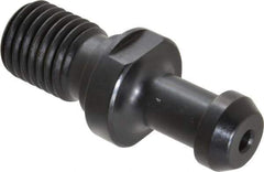 Parlec - B Style, CAT50 Taper, 1-8 Thread, 90° Angle Radius, Standard Retention Knob - 3.31" OAL, 0.904" Knob Diam, 0.39" Flange Thickness, 1.77" from Knob to Flange, 1.026" Pilot Diam, 1/4" Coolant Hole, Through Coolant - Exact Industrial Supply