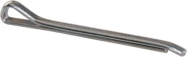 Made in USA - 7/64" Diam x 1-1/2" Long Hammerlock Cotter Pin - Grade 2, Zinc-Plated, Steel - Exact Industrial Supply