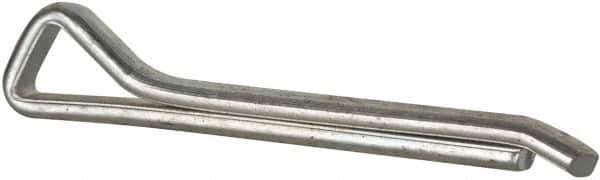 Made in USA - 1/4" Diam x 2" Long Hammerlock Cotter Pin - Grade 2, Zinc-Plated, Steel - Exact Industrial Supply