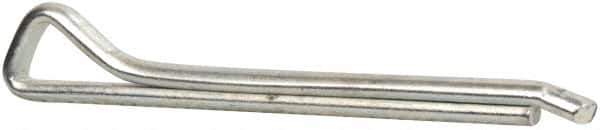 Made in USA - 1/4" Diam x 2-1/2" Long Hammerlock Cotter Pin - Grade 2, Zinc-Plated, Steel - Exact Industrial Supply