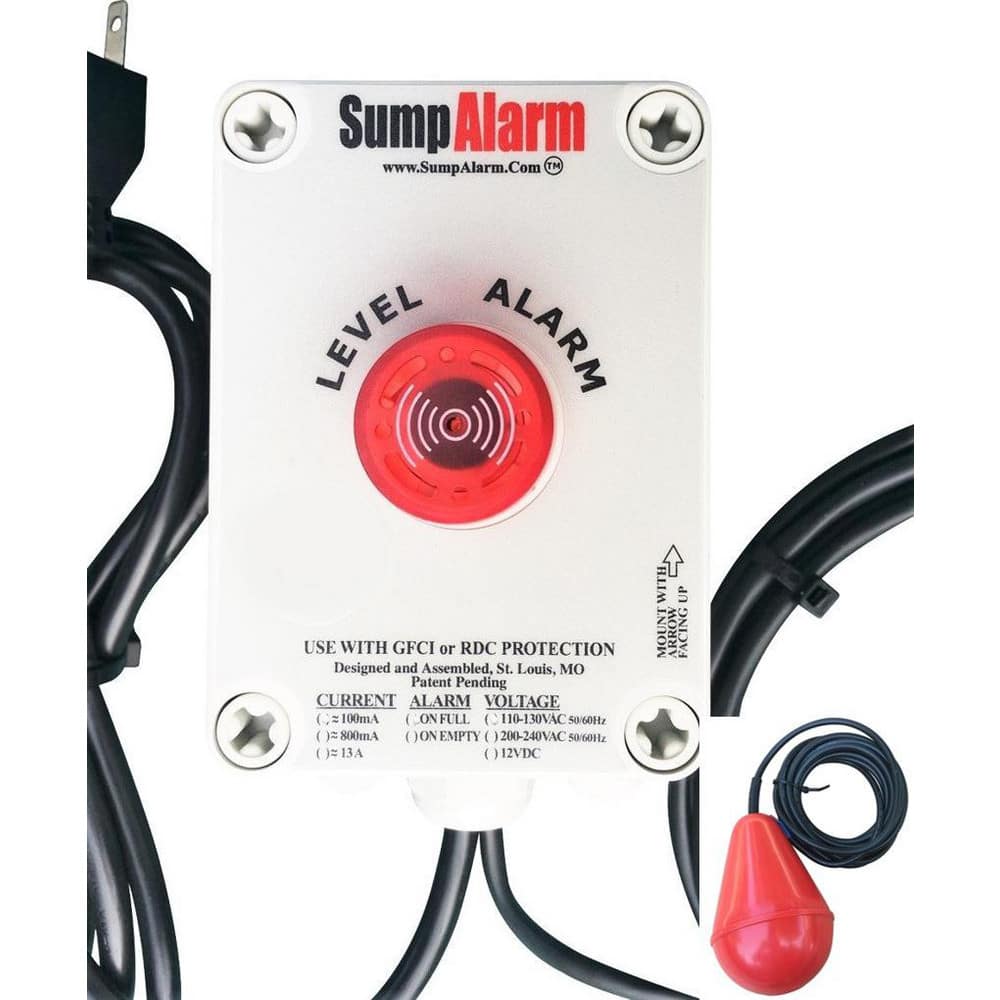 High-Water Alarms; Voltage: 100-120 VAC; Maximum Operating Temperature C: 60.000; Material: Polycarbonate; Alarm Level: White Power Indicator Light; Red warning light; 90DB Horn; For Use With: Sewage; Grinder Pump; Septic Tank; Float Material: Polypropyle