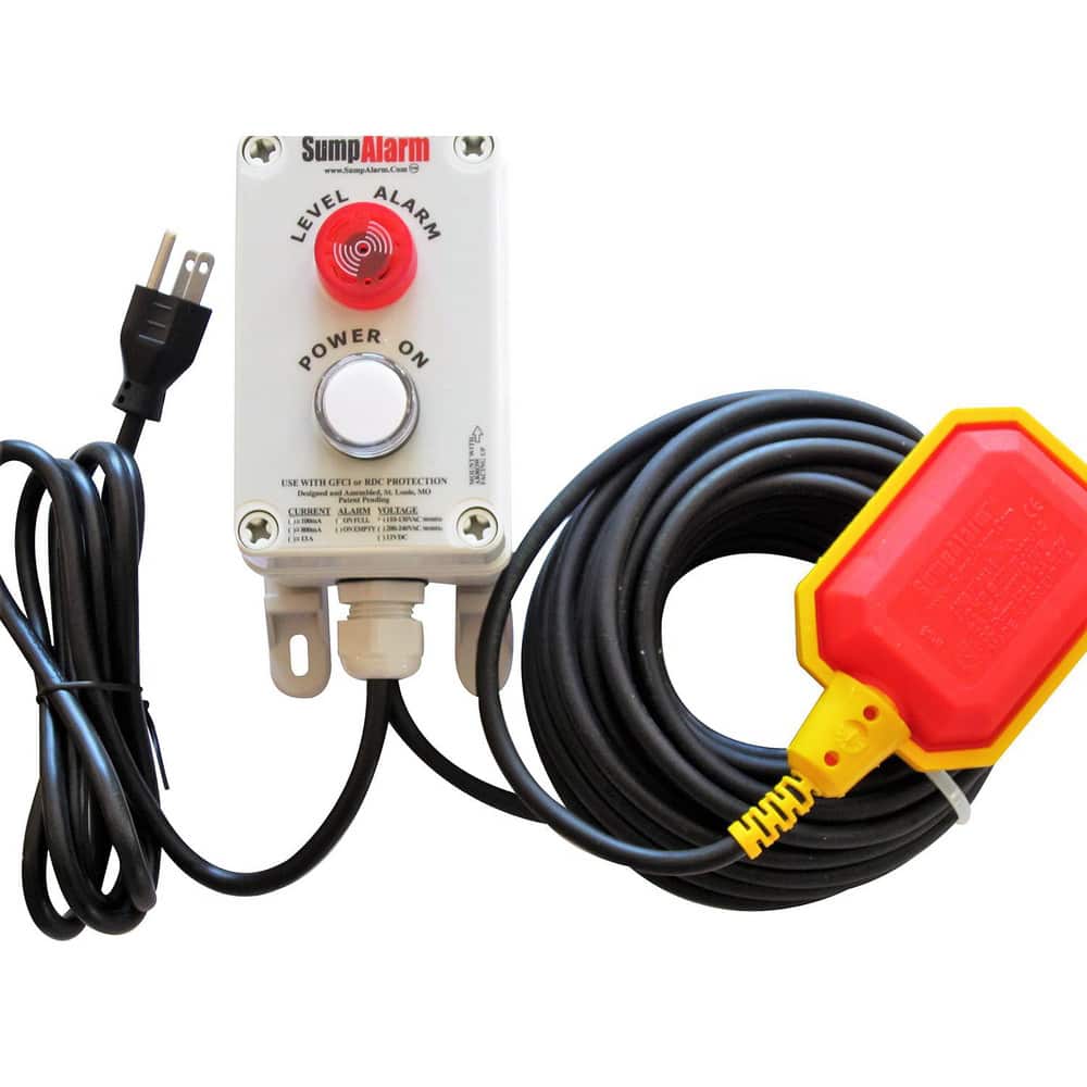 High-Water Alarms; Voltage: 100-120 VAC; Maximum Operating Temperature C: 60.000; Material: Polycarbonate; Alarm Level: White Power Indicator Light; Red warning light; 90DB Horn; For Use With: Grinder Pump; Water Storage Tank; Sump Pump; Float Material: P