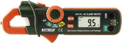 Extech - MA150, CAT II, Digital Average Responding Auto Ranging Clamp Meter with 0.7" Clamp On Jaws - 600 VAC/VDC, 200 AC Amps, Measures Voltage, Continuity, Current, Resistance - Exact Industrial Supply