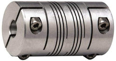 Lovejoy - 1/2" Max Bore Diam, Flexible Clamp Hub Coupling - 1" OD, 1-1/2" OAL, Anodized Aluminum - Exact Industrial Supply