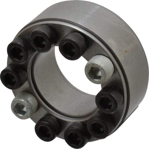 Climax Metal Products - M6 Thread, 30mm Bore Diam, 55mm OD, Shaft Locking Device - 10 Screws, 8,919 Lb Axial Load, 2.165" OAW, 0.669" Thrust Ring Width, 439 Ft/Lb Max Torque - Exact Industrial Supply