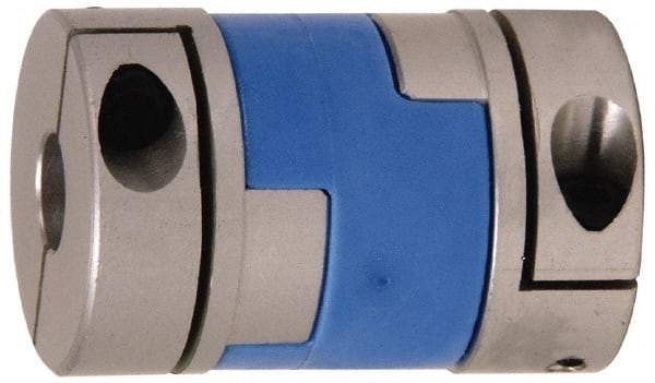 Lovejoy - 3/16" Max Bore Diam, Flexible Oldham Coupling - 0.789" OD, 1.3" OAL, Aluminum Hub with Polyacetal Insert, Order 2 Hubs with Same OD & 1 Insert for Complete Coupling - Exact Industrial Supply