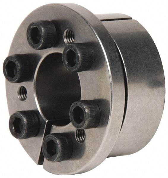 Climax Metal Products - M8 Thread, 2-1/2" Bore Diam, 3.74" OD, Shaft Locking Device - 9 Screws, 20,836 Lb Axial Load, 4.016" OAW, 0.787" Thrust Ring Width, 2,170 Ft/Lb Max Torque - Exact Industrial Supply