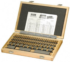 Fowler - 81 Piece, 0.05 to 4", Grade AS-1, Steel Gage Block Set - Square - Exact Industrial Supply