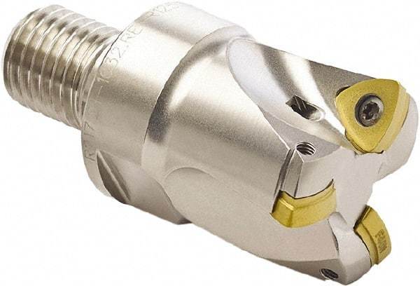 Seco - 40mm Cut Diam, 0.0709" Max Depth, M16 Modular Connection Indexable High-Feed End Mill - Screw Holding Method, 218.19-160 Insert, R217.21 Toolholder, Through Coolant - Exact Industrial Supply