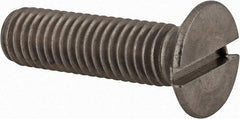 Value Collection - M8x1.25 Metric Coarse, 30mm OAL Slotted Drive Machine Screw - Flat Head, Grade 18-8 & A2 Stainless Steel, Uncoated, Without Washer - Exact Industrial Supply