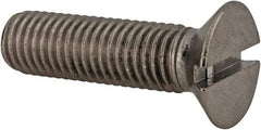 Value Collection - M12x1.75 Metric Coarse, 45mm OAL Slotted Drive Machine Screw - Flat Head, Grade 18-8 & A2 Stainless Steel, Uncoated, Without Washer - Exact Industrial Supply