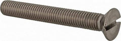 Value Collection - M12x1.75 Metric Coarse, 90mm OAL Slotted Drive Machine Screw - Flat Head, Grade 18-8 & A2 Stainless Steel, Uncoated, Without Washer - Exact Industrial Supply